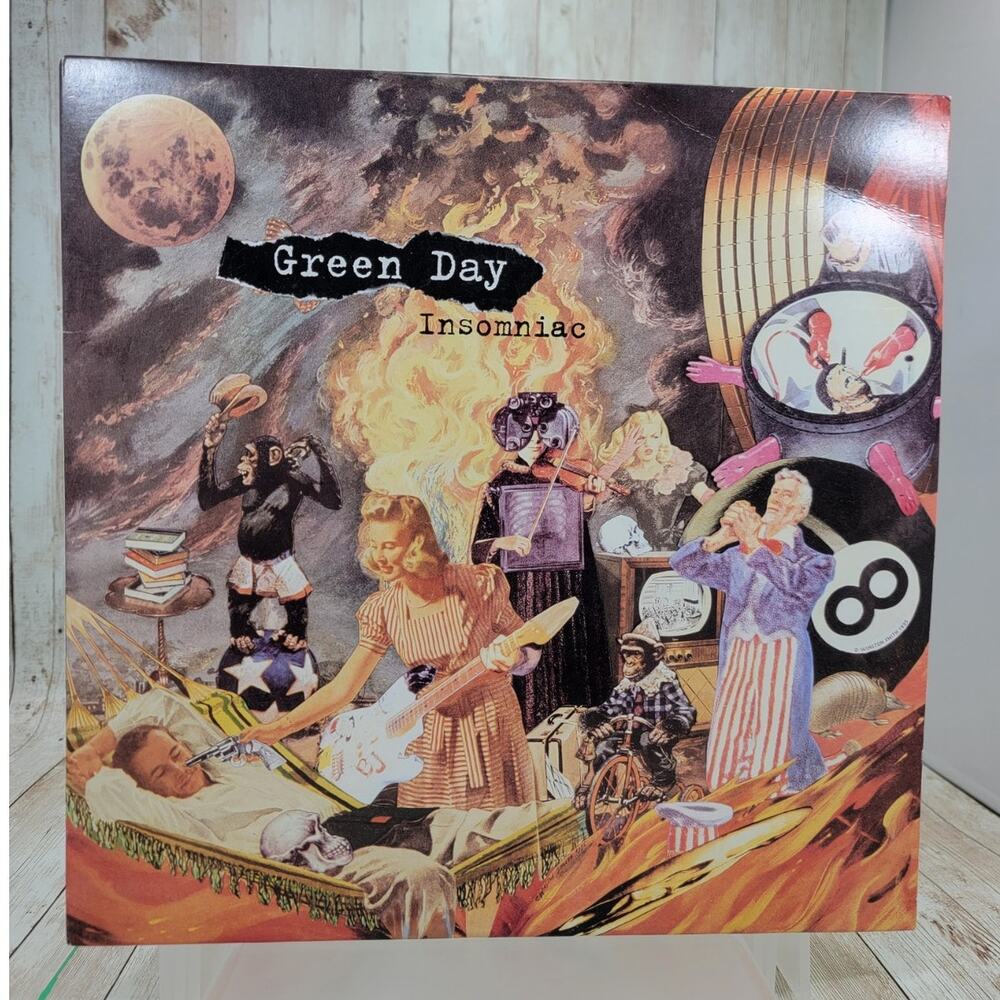 Green Day Insomniac LP 12" 33 RPM Black Vinyl Rock Record Album